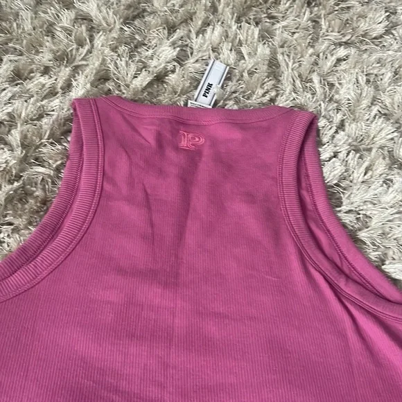 Pink Ribbed Tank Top - Picture 4 of 4
